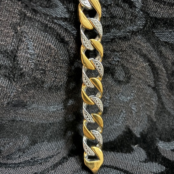 NWT- MENS 18K GOLD / SILVER BRACELET - Picture 10 of 13
